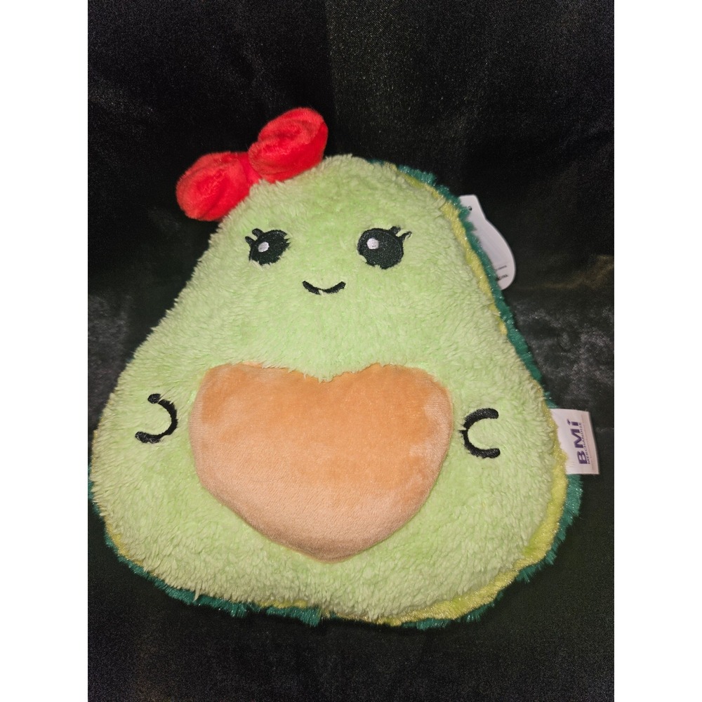 BMI Kawaii Plush Avocado 10 Inch Stuffed Foodie Heart Bow Green 2019 PLUEOD